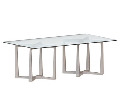 NAHLA GLASS DINING TABLE TOP - RECTANGULAR - CLEAR - 86.5"