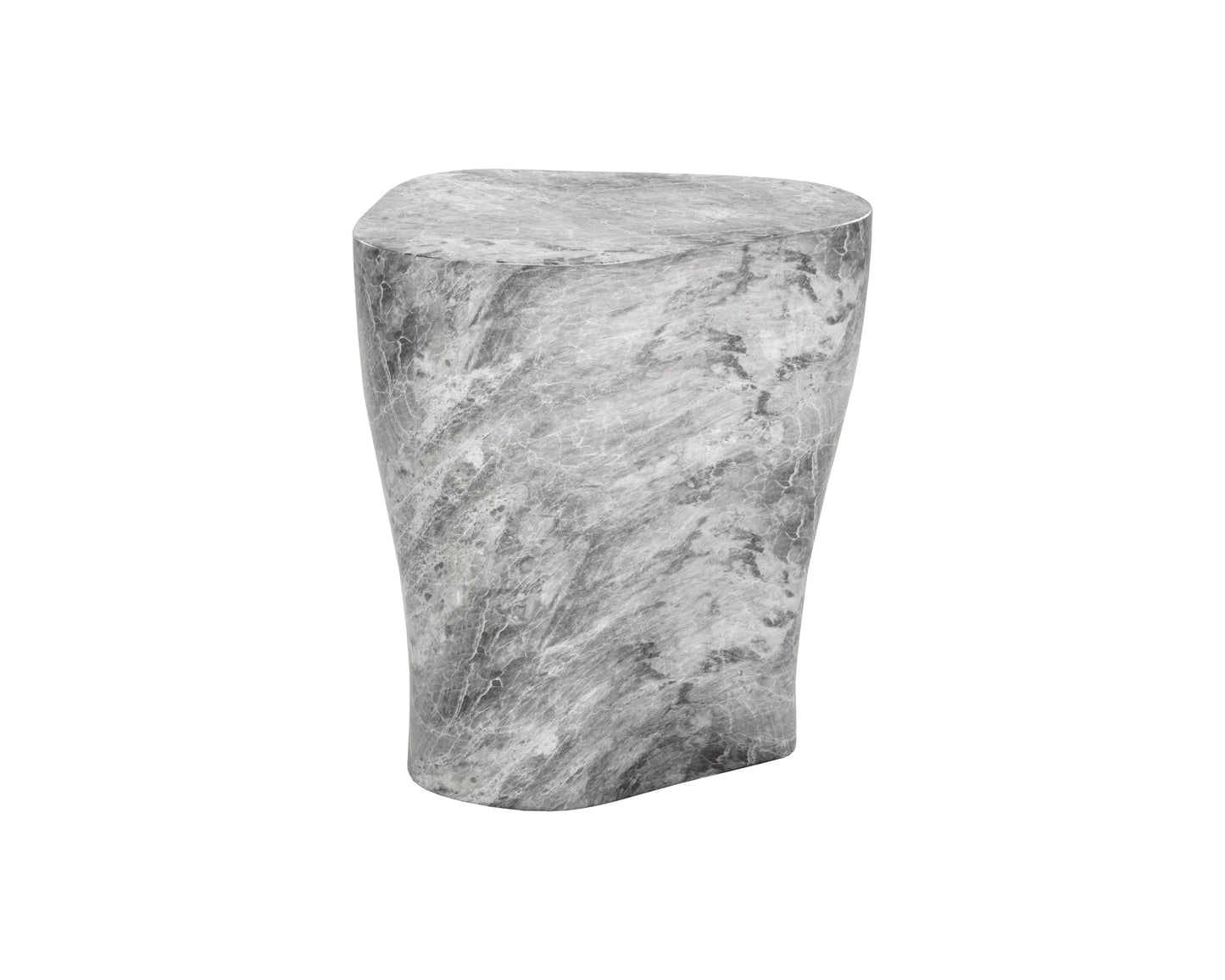 NAHLA DALI END TABLE - LARGE - MARBLE LOOK - GREY