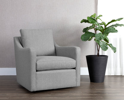 NAHLA BRIANNA SWIVEL LOUNGE CHAIR - LIV DOVE
