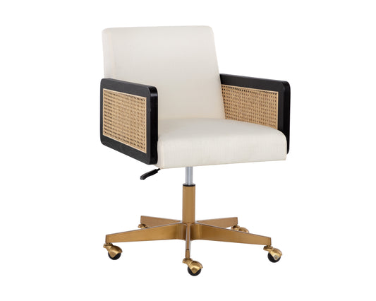 NAHLA CLAUDETTE OFFICE CHAIR - LINOSO IVORY