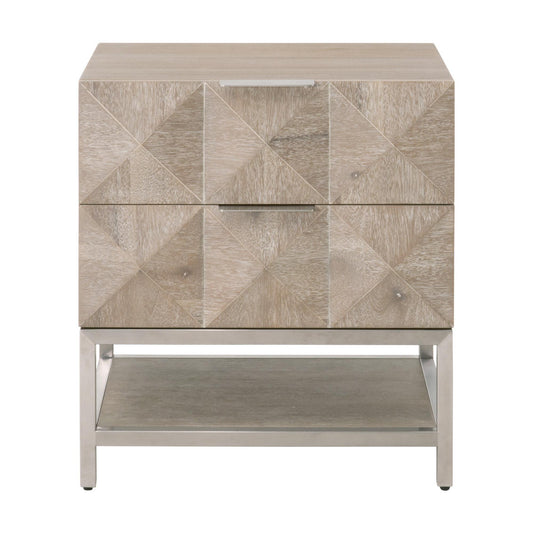 6150.NG/BSTL - Natural Gray Acacia, Brushed Stainless Steel