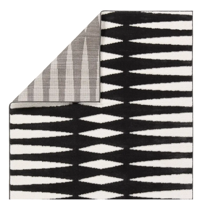 CALIX, Diamond-Striped Pattern Reminiscent of Zebra Print Rug