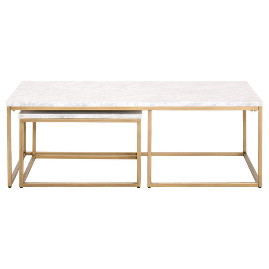 6100.BGLD/WHT - White Carrera, Brushed Gold