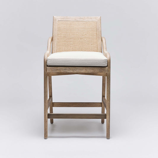 Delray Counter Stool - White Ceruse