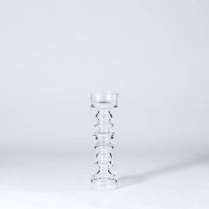 GLASS RIBBED CANDLEHOLDER/VASE