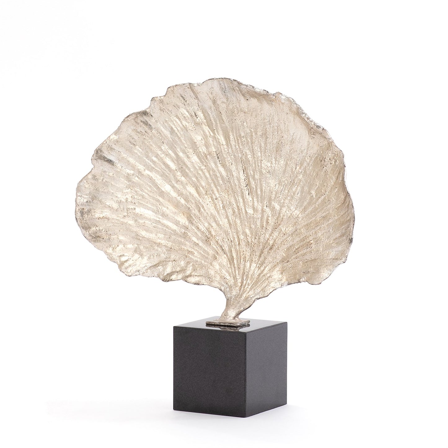 GINKGO LEAF SCULPTURE SILVER FINISH