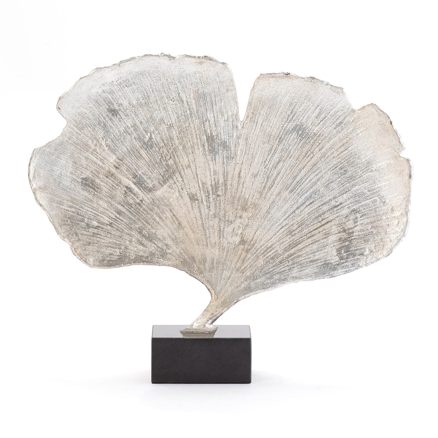 GINKGO LEAF SCULPTURE SILVER FINISH