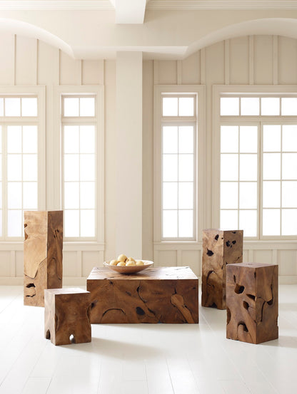 Teak Slice Coffee Table, Rectangle
