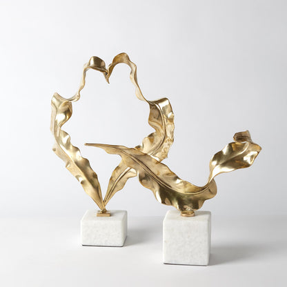 LEAF SCULPTURE-BRASS