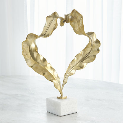 LEAF SCULPTURE-BRASS