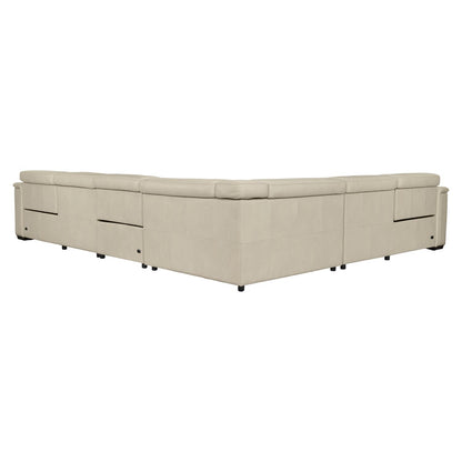 Lioni Leather Power Motion Sectional