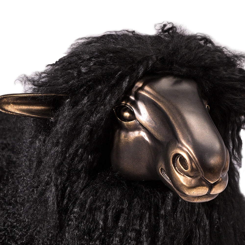 Leon Sheep Sculpture - Black