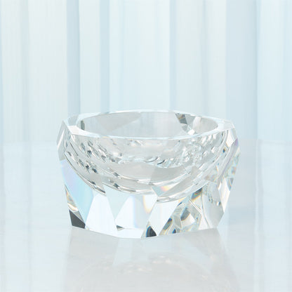 MULTI FACET CRYSTAL BOWL-CLEAR