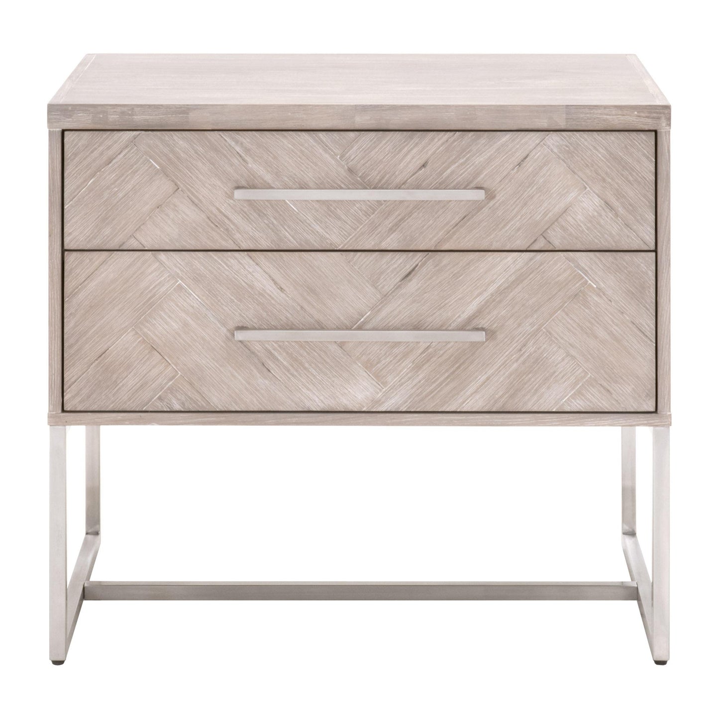 6048.NG - Natural Gray Acacia, Brushed Stainless Steel