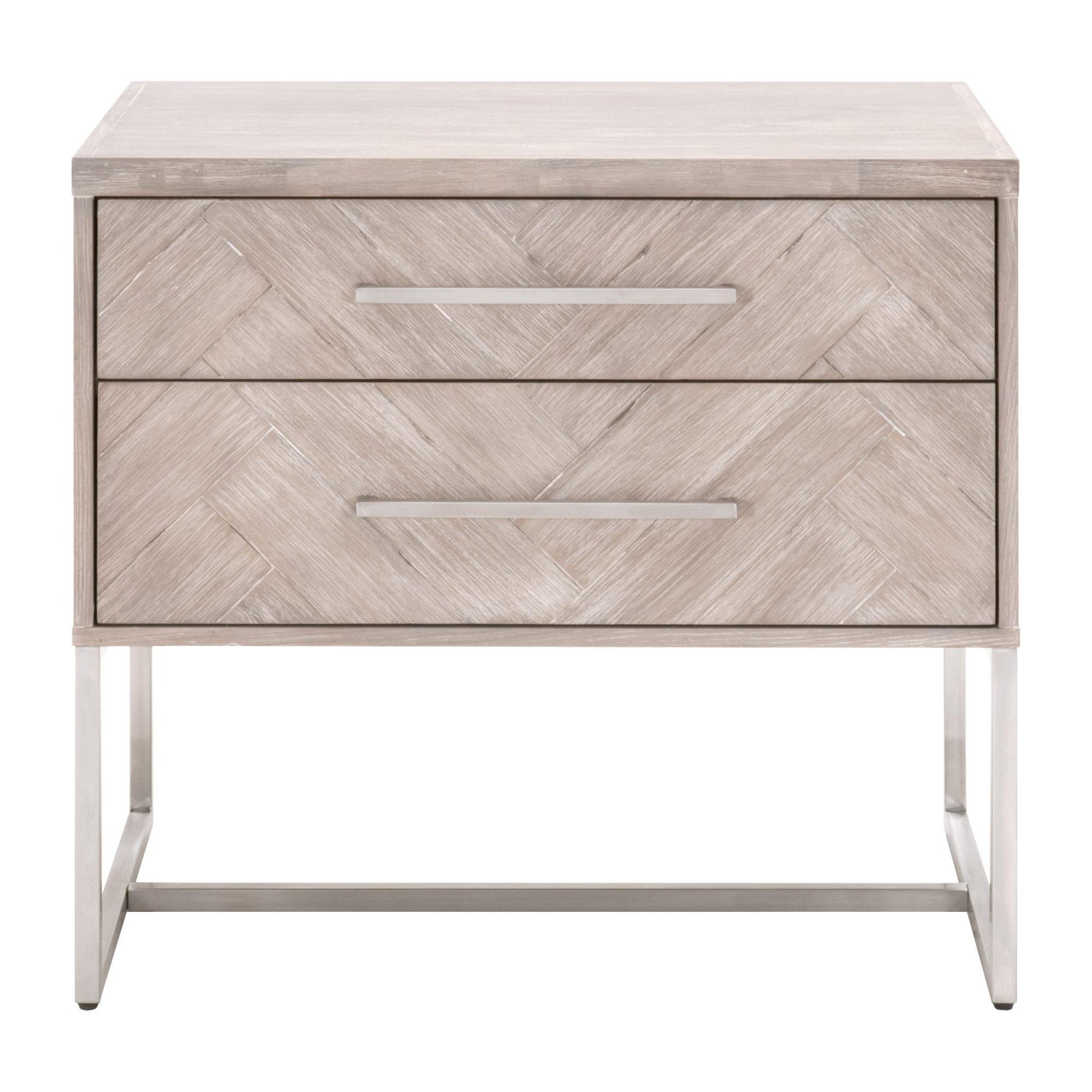 6048.NG - Natural Gray Acacia, Brushed Stainless Steel