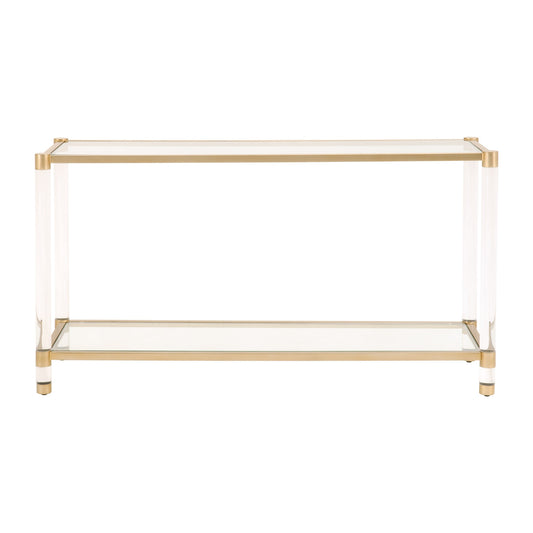 6075.BBRS/CLR - Brushed Brass, Lucite, Clear Glass