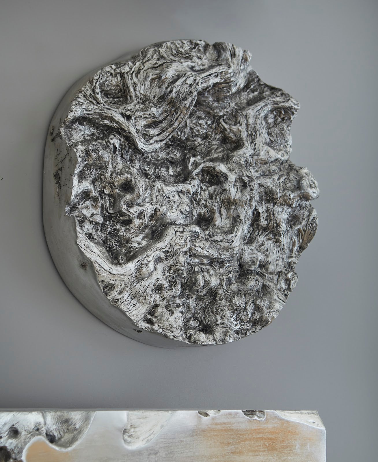 Cast Root Swirling Wall Sculpture