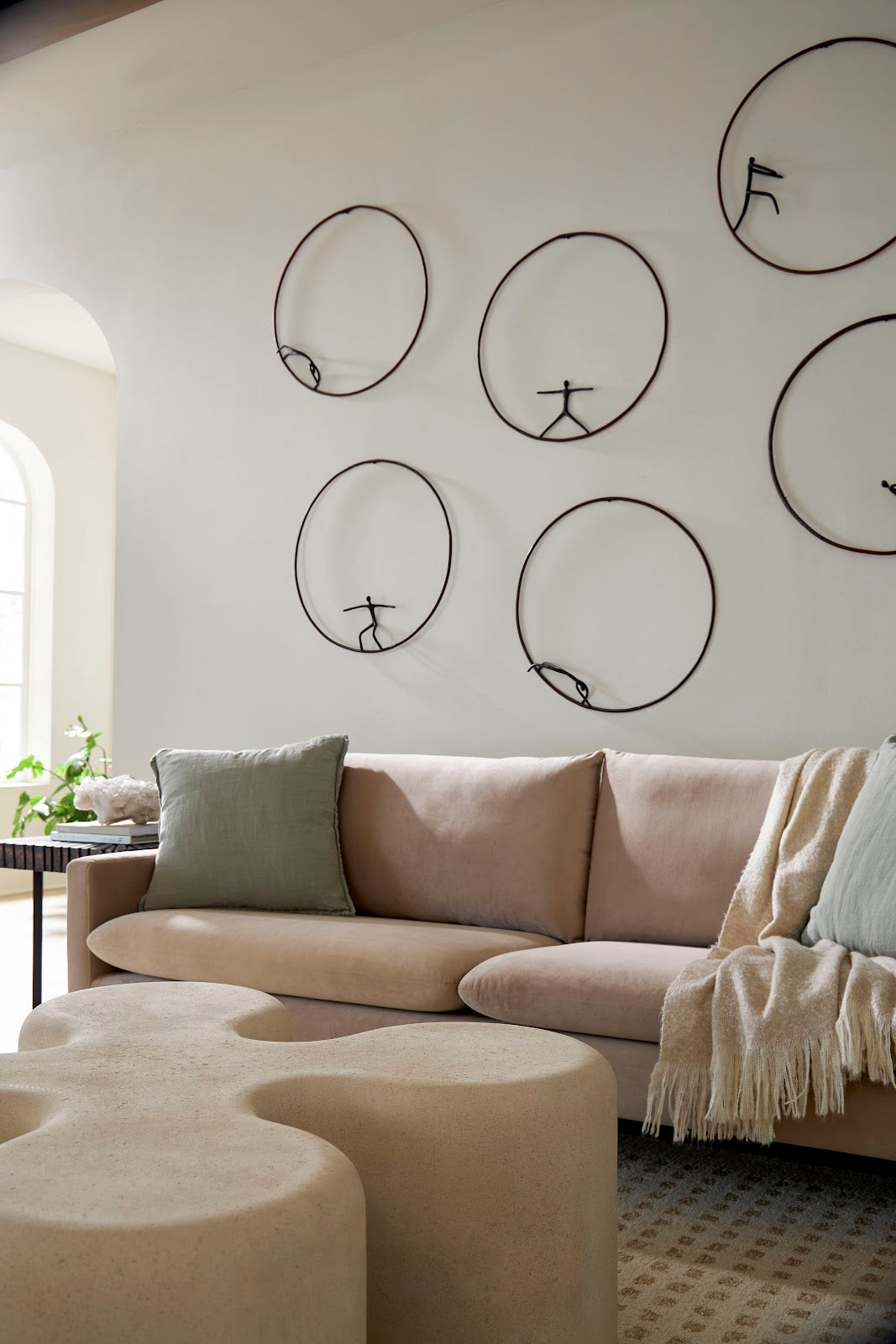 Clover Coffee Table, Roman Stone