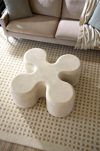 Clover Coffee Table, Roman Stone