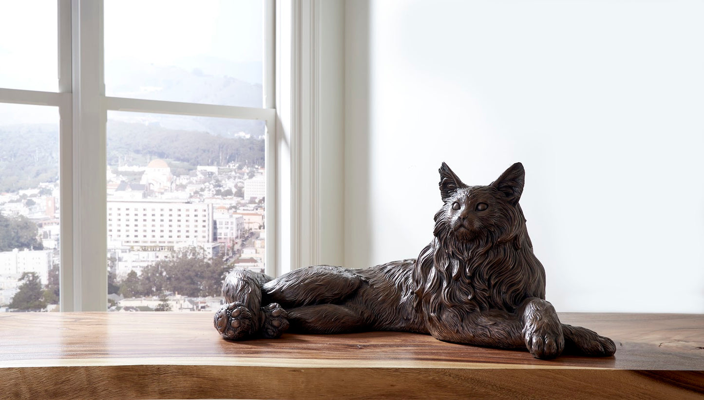 Cat Sculpture, Bronze