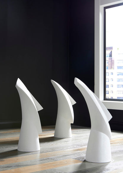 Cycladic Head, Sculpture, Oval, White Stone