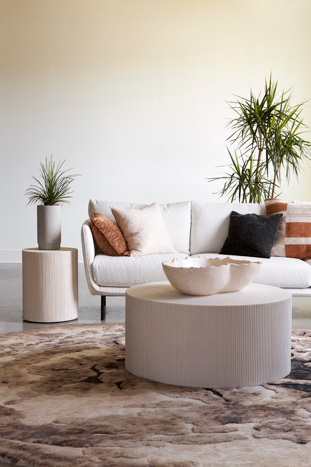 Groovy Coffee Table, White Stone