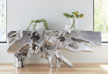 Freeform Console Table, Silver Leaf, LG