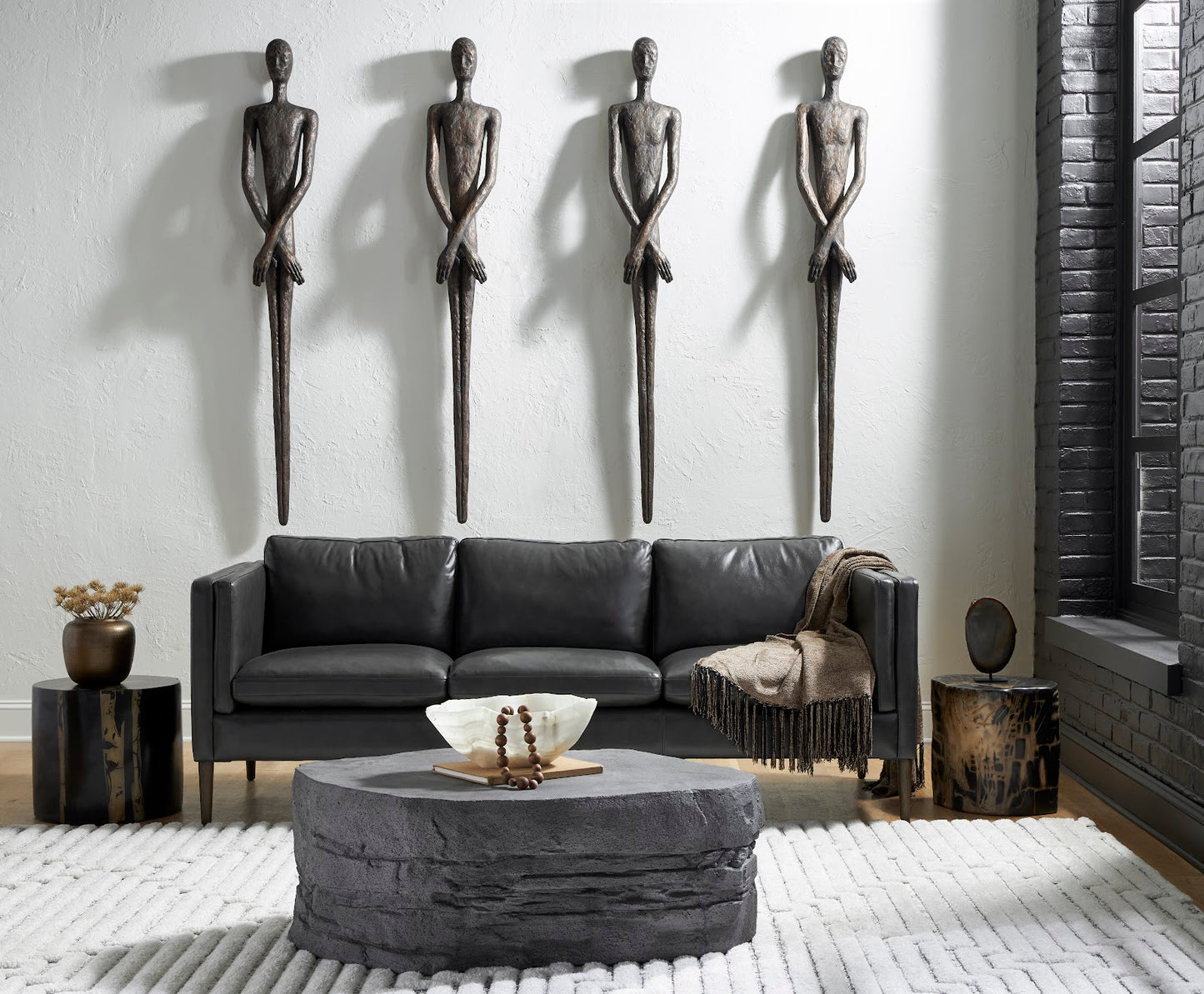 Lloyd Wall Sculpture, Resin, Bronze Finish