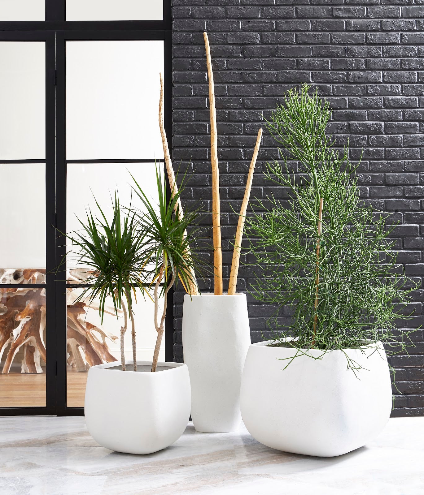 Amorphous Planter, Large, White