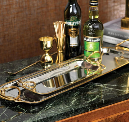 Polished Nickel and Gold Precious Tray