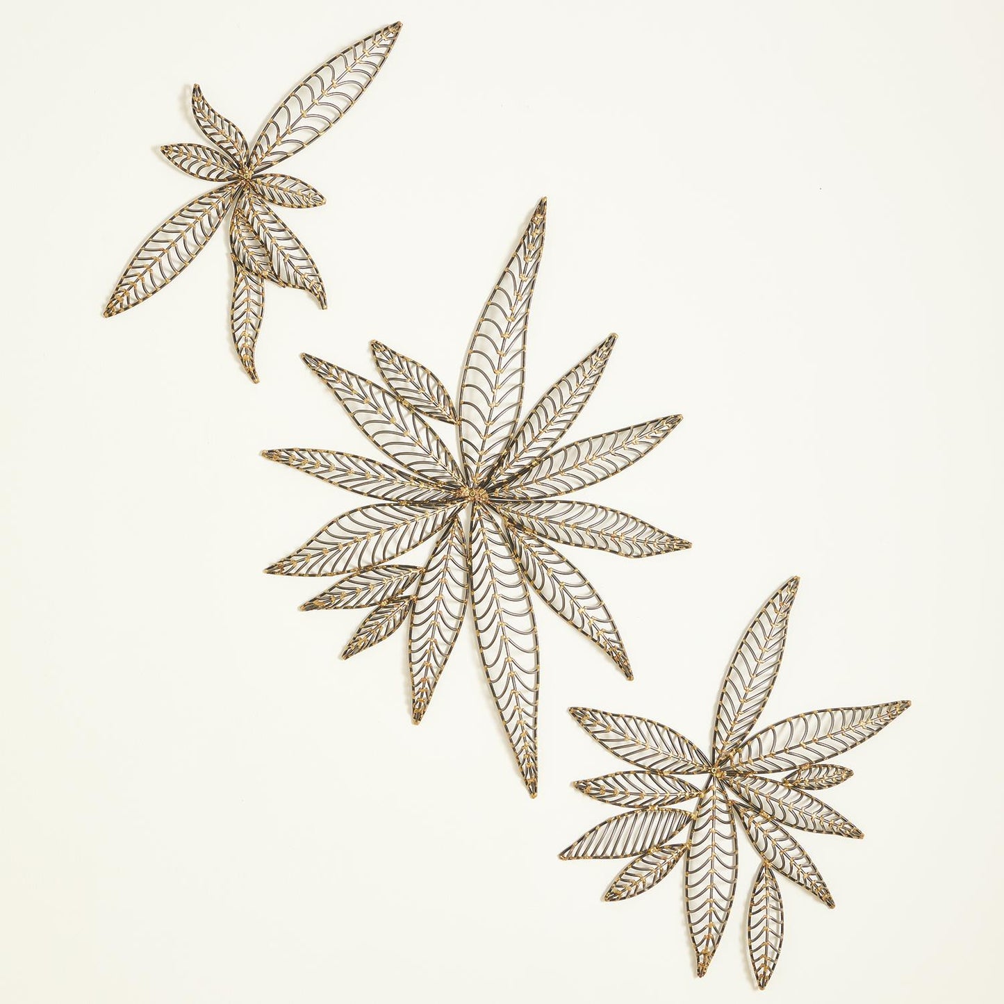 S/3 LEAF WALL DECOR