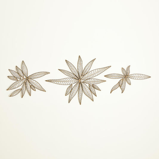 S/3 LEAF WALL DECOR