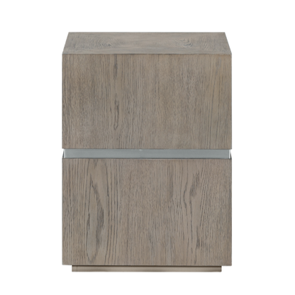SANDER END TABLE IN DUSTED STONE