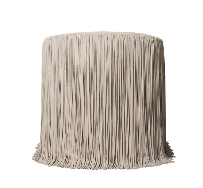 Shaggy Leather Swivel Chair