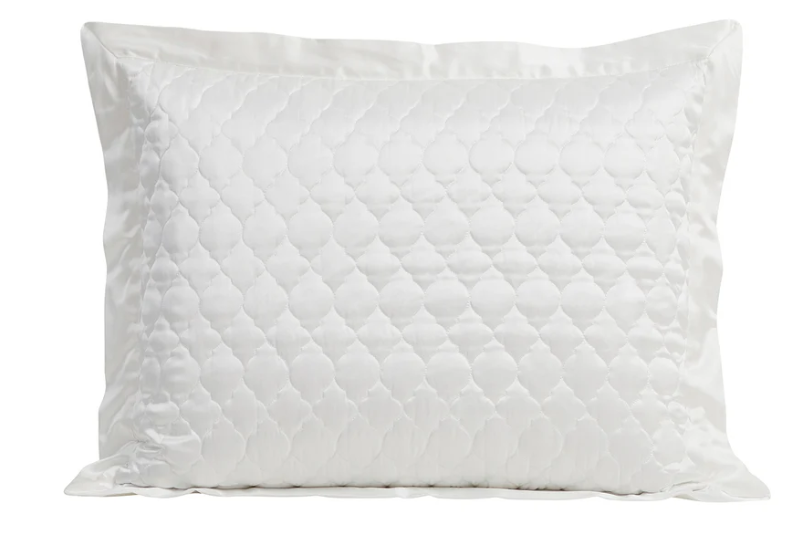 HIGH SHINE SATIN QUATREFOIL QUILT PILLOW SHAM SET