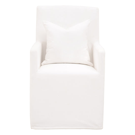 Shelter Slipcover Arm Chair with Casters