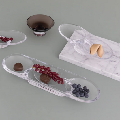 Silhouette Compartment Tray 2 Sections Curved