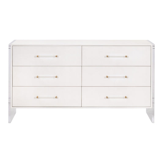 6161.PRL-SHG/BBRS - Pearl Shagreen, Lucite, Brushed Brass