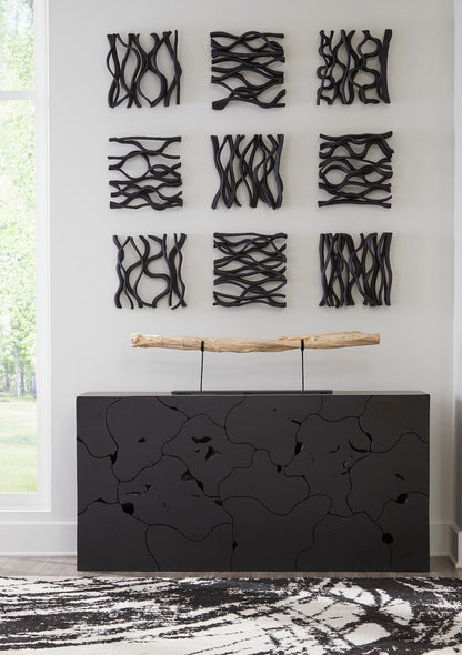 Vine Wall Tile, Black
