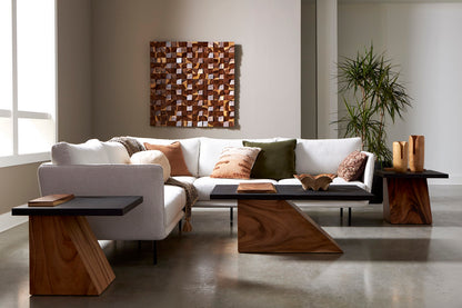 Blocks Wall Art, Chamcha Wood, Natural, LG