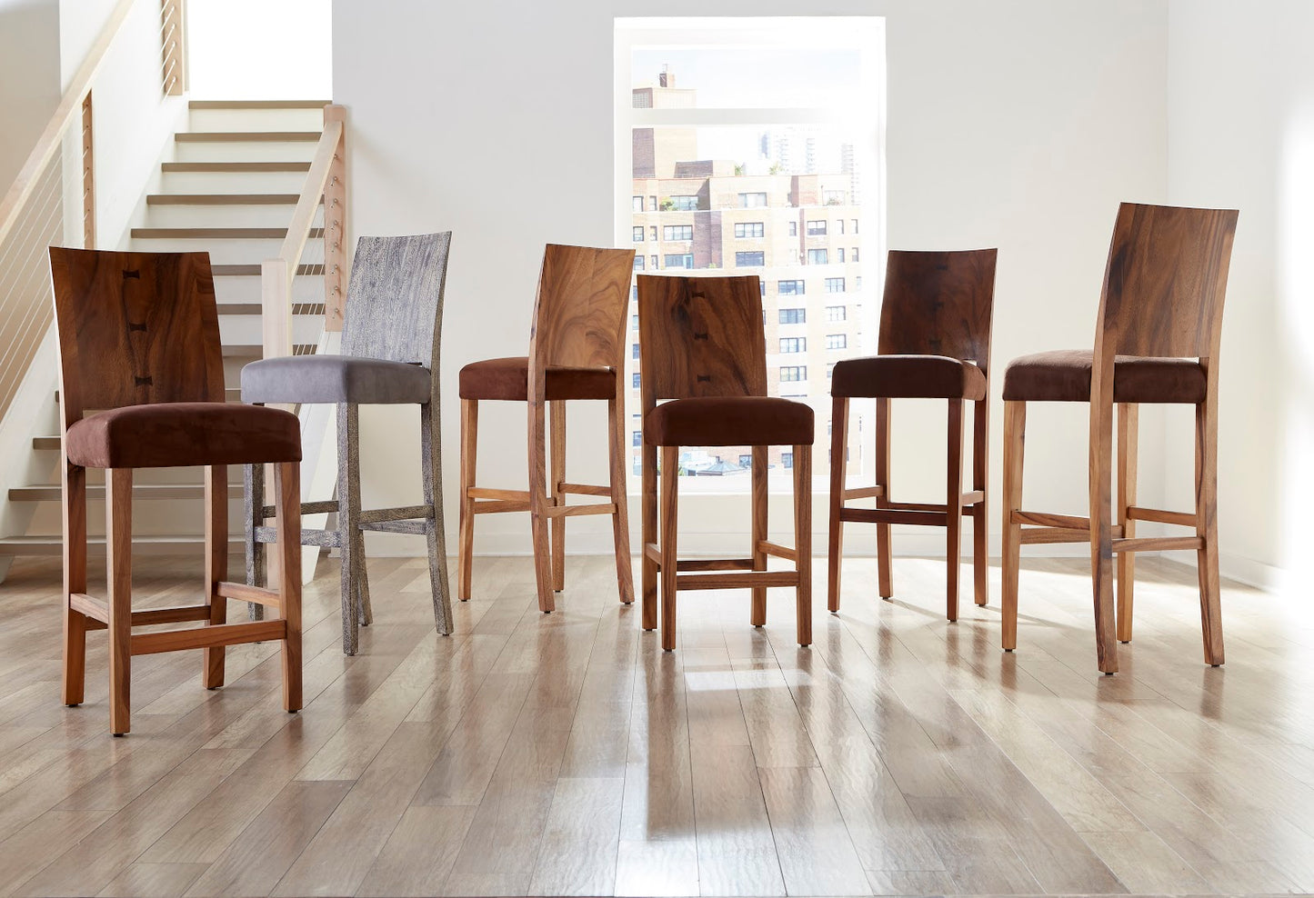 Origins Counter Stool, Chamcha Wood, Natural