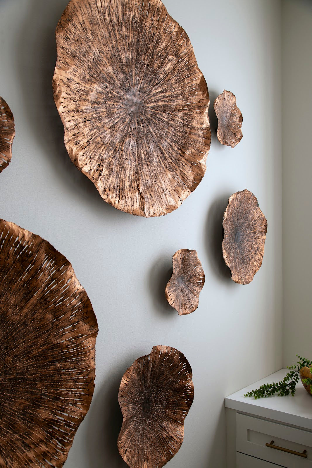Lotus Wall Art, Copper/Black, SM