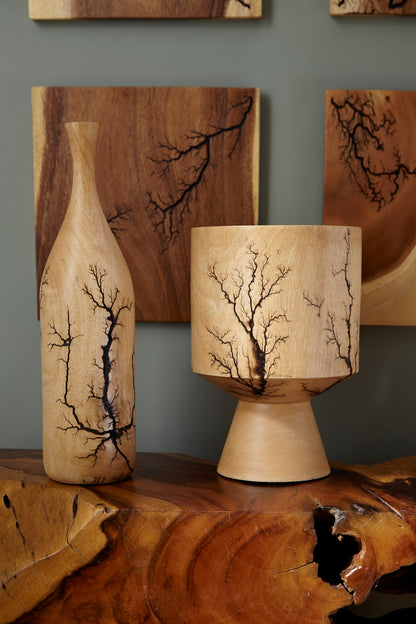 Lightning Bottle, Mango Wood, Curved Neck