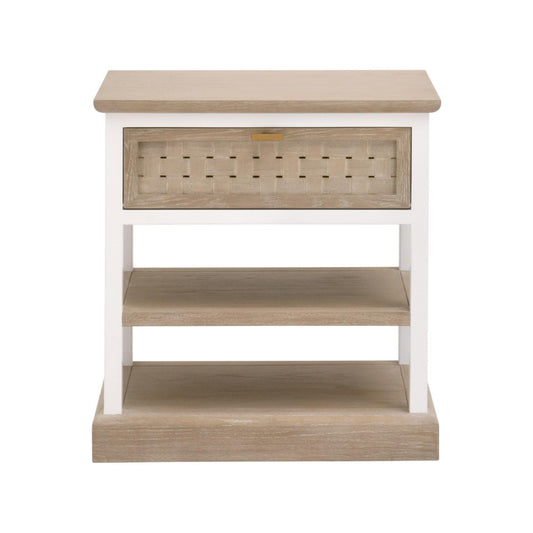 8081-1.SGRY-OAK/WPO - Smoke Gray Oak, White Painted Oak