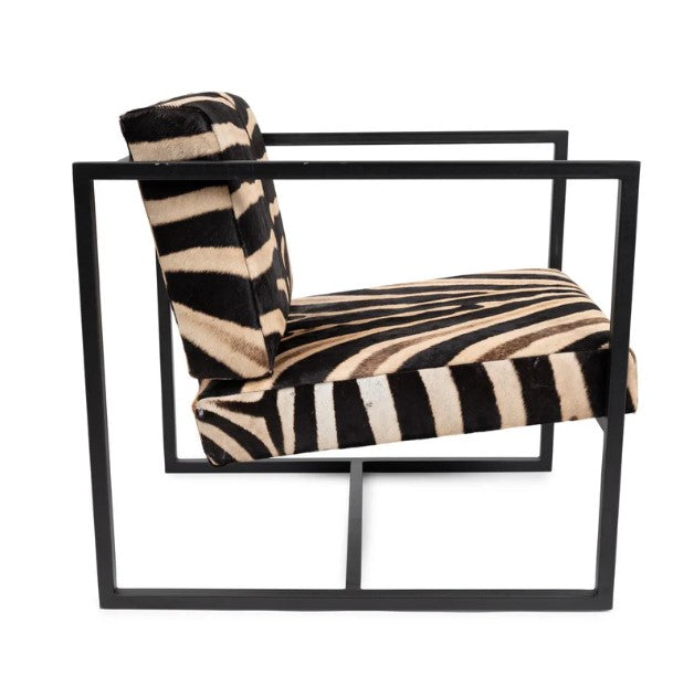 Zebra Hide Floating Chair