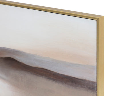 NAHLA DESERT SANDS - 72" X 30" - GOLD FLOATER FRAME