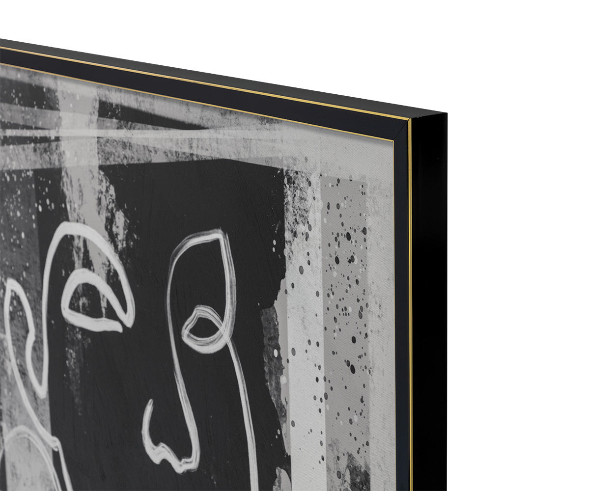 NAHLA FACE TO FACE (SET OF 2) - 40" X 60" - BLACK FLOATER FRAME