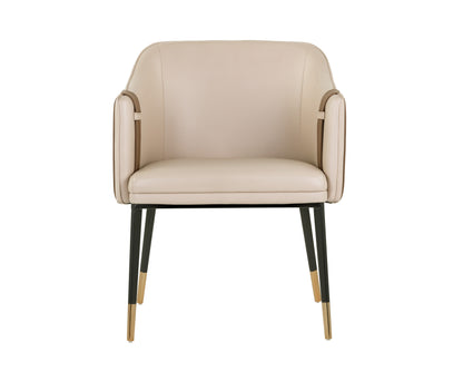 NAHLA CARTER DINING ARMCHAIR - NAPA BEIGE / NAPA TAN