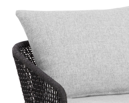 NAHLA CAPRI LOUNGE CHAIR - SMOKE GREY - COPACABANA MARBLE