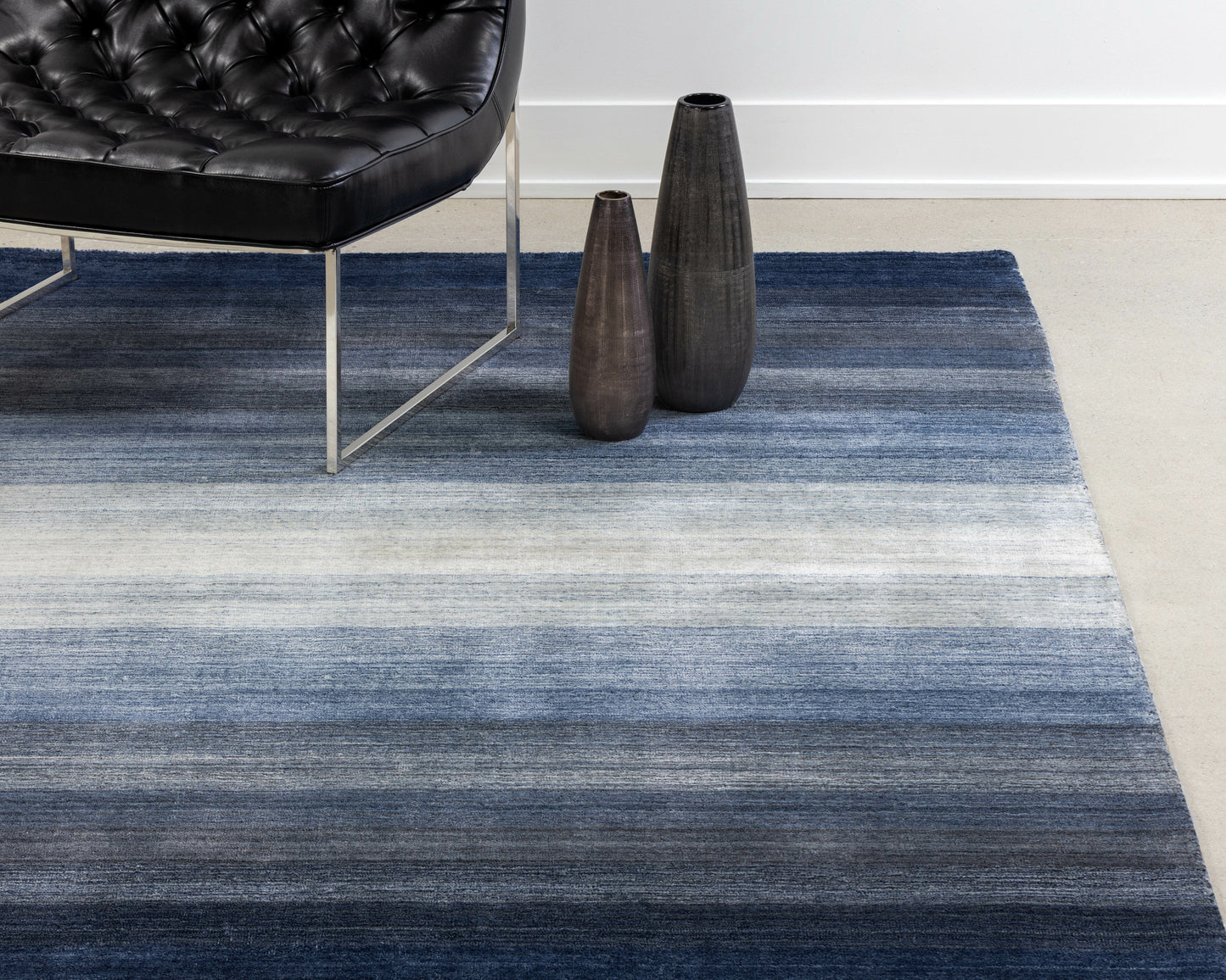 NAHLA LAGOS HAND-LOOMED RUG - BLUE - 5' X 8'
